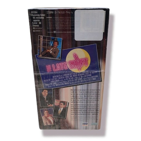 The Late Shift VHS Tape, 1996 Letterman Leno - NEW SEALED!! - Picture 3 of 4